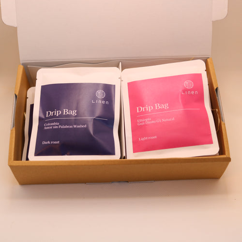 ギフトボックス（ドリップバック10個入り　浅煎り&中〜深煎り各2種）